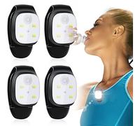Weewooday 4 Pcs Outdoor Night Running Lights, Safety Clip on Flashlight USB Rechargeable LED Running Lights, 4 Modes, for Walking Dog Camping Runner Women Men Joggers Gifts