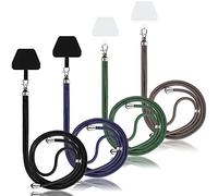 Weewooday 4 Pcs Universal Cell Phone Lanyard Around The Neck Phone Strap Crossbody with Patch for Most Mobile(Deep Color Series)