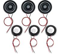 Weewooday 6 Pcs 2W 8 Ohm Small Speakers Metal Shell Round Internal Magnet Speaker Micro Internal for DVD, EVD, Mini Multimedia Loudspeaker