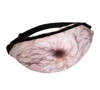 Weewooday Beer Belly Bag Belly Belt Bag Funny Bum Bag Adjustable Father Waist Bag with Zip for Men Women Hiking Cycling Travel April Fool's Day Gift Exchange, as shown in the picture, Lush hair