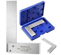 Weewooday Engineer Square Machinist Set - High Precision Steel Square for Woodworking - Wide Base, L-Type Measuring Tool(4 x 2.5 Inch)