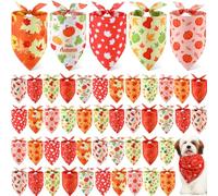Weewooday Fall Dog Bandanas Bulk Maple Leaves Thanksgiving Bandanas for Dogs Autumn Soft Bibs Adjustable Triangle Scarves for Small Medium Large Pets Costume (Leaves Pattern, 19.7 x 13.8 x 13.8 Inch)