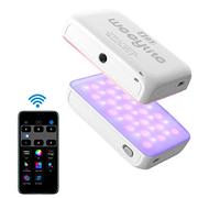 Weeylite S03 Mini RGB Video Lights,Bluetooth APP Control Portable LED On-Camera Photography Light,360° Full Color Rechargeable CRI 95+ 2800-6800K Dimmable Panel Lamp with Cold Shoe -White