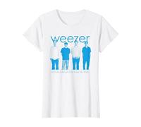 Weezer - Blue Album Anniversary Tracklist T-Shirt, Women, White, Small