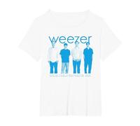 Weezer - Blue Album Anniversary Tracklist T-Shirt, Women's Plus, White, 5X