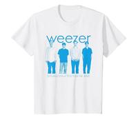 Weezer - Blue Album Anniversary Tracklist T-Shirt, Youth, White, X-Small