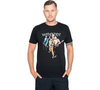 Weezer Men's Band Cotton T-Shirt in Black | Size: Large Weezer Black L