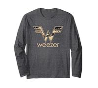Weezer Pinkerton W Long Sleeve T-Shirt, Adult Unisex, Dark Heather Grey, Medium