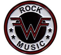 Weezer Rock Music Emblem Band Logo Pin Badge in White Weezer White One Size