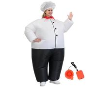 Wefdfsy Inflatable Chef Costume Halloween Cooking Dress up Party Clothes
