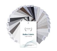 WEFFORT Motorized Shades Semi Blackout Fabric Sample Smart Blinds Work with HomeKit Alexa Google Home Electric Blinds with Remote Control for Windows Shade for Smart Home Living Room