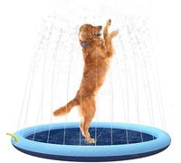 WeFine Dog Pool Paddling Pool for Pets,Foldable Sprinkle and Splash Water Play Mat,Fun Backyard Fountain Play Mat for Pet Dog (100cm/39.3in)