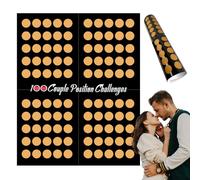 WEFINEST 100 Couples Night Game Poster, 58 * 42cm Sex Position Scratch Off Poster, Dates Scratch Off Poster, Love Game Poster, Wall Couples Romantic Date Poster Gift For Her And for His Anniversary