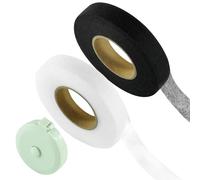 WEFINEST Hemming Tape 64m 2 Pack Iron on Hemming Tape with Soft Measuring Tape, Hemming Web Tape, Invisible Mending Tape for Fabric Hem Tape for Jeans Curtain Trousers Garment Cloth (White&Black)