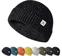 Weflexus Flex Beanie 2.0 - Unisex Reflective Knitted Hat, Stay Warm & Visible, Winter Night Walks (UK, Alpha, One Size, Black)