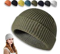 Weflexus Reflective Beanie, Flex Reflective Beanie Hat, Flex Beanie 2.0 - Unisex, for Winter Night Walks, Winter Beanie Hat Fishing Hat (Green)