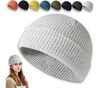 Weflexus Reflective Beanie, Flex Reflective Beanie Hat, Flex Beanie 2.0 - Unisex, for Winter Night Walks, Winter Beanie Hat Fishing Hat (White)