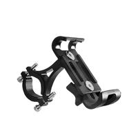 WEFOLCC 360 Rotate Metal Motorcycle Bicycle Phone Holder Aluminum Alloy Anti-slip Bracket Support GPS Clip Bike Phone Stand For IPhone Navigation Bracket(Black)