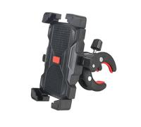 WEFOLCC Adjustable Bicycle Motorcycle Phone Holder Automatic Lock GPS Navigation Support Support 360° Rotating Single Handed Operation Navigation Bracket(Red)
