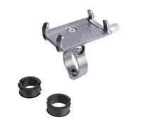WEFOLCC Bicycle Phone Holder Reliable Mount Universal MTB Mobile Cell GPS Metal Motorcycle Holder On Road Bike Moto M365 Handlebar Navigation Bracket(Silver 2)