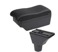 WEFOLCC Car Armrest Box Center Console Central Storage Box Interior Accessories USB Charging For Citroen C3 C4 (C3 white line 7USB)