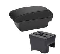 WEFOLCC Car Armrest Box Storage Box Interior Parts Accessories For VW For POLO Mk5 6R For Vento 2012-2018 (C2 Black line NO USB)