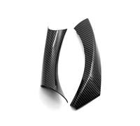 WEFOLCC for 3 Series E90 E91 318 320 325 328 Car Interior Door Panel Handle Pull Trim Cover ABS Carbon Fiber Beige Black Left Right (ABS Carbon Left)
