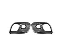 WEFOLCC For Abarth 595 695 2017-2024 Front Fog Light Cover Carbon Fiber Style