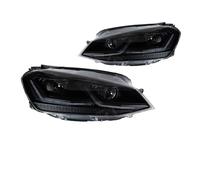 WEFOLCC For Golf 7 MK7 Upgrade 7.5 Design 2013-2017 Head Lamps LED Headlight LED Dual Projector Face Lift 2 PCS(Black,LHD)
