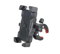 WEFOLCC For IPhone Samsung Huawei Adjustable Support 360° Rotating Bicycle Motorcycle Phone Holder GPS Navigation Support Automatic Lock Navigation Bracket(Black)