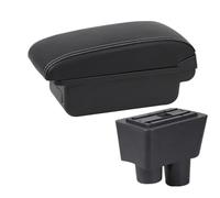 WEFOLCC For Nissan For Almera For Versa Car Armrest Box Central Storage Box Interior Retrofit Accessories (A3 white line No USB)