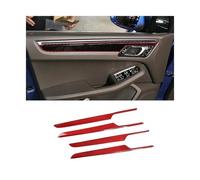 WEFOLCC for Porsche for Macan 2014-2023 Interior Door Handle Panel Door Trim Strip Cover Decorative Real Carbon Fiber Car Accessoies (Carbon Fiber)