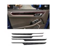 WEFOLCC for Porsche for Macan 2014-2023 Interior Door Handle Panel Door Trim Strip Cover Decorative Real Carbon Fiber Car Accessoies (Forged Carbon Black)
