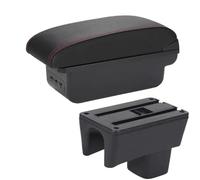 WEFOLCC For Suzuki For Swift 2005-2023 Armrest Box Car Armrest Interior Details Storage Box Retrofit Parts (B1 Black red 3USB)