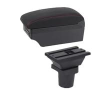 WEFOLCC For Toyota For Yaris For Vitz 5dr Hatchback 1998-2011 Armrest Box Car Armrest Central Storage Box (C red 7USB)