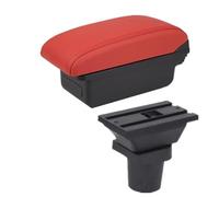 WEFOLCC For Toyota For Yaris For Vitz 5dr Hatchback 1998-2011 Car Armrest Box Central Storage Box Accessories (A red No USB)