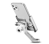 WEFOLCC For Vespa GTS GTV LX LXV 300 150 Ie Sprint Primavera 300 Super PX80-200/PE/Lusso Motorcycle Mobile Phone Holder GPS Stand Motorcycle Navigation Bracket(Mirror Silver)