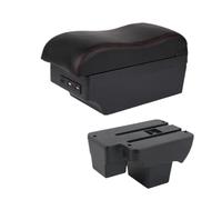 WEFOLCC For VW For Polo 2019 2020 2021-2024 Car Armrest Box Center Storage Box USB Charging Accessories (C1 red line 7USB)