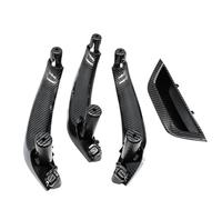 WEFOLCC for X3 X4 F25 F26 2010 2011 2012 2013 2014 2015 2016 LHD RHD Carbon Fiber Interior Door Handle Replacement (RHD 4PCS Set)