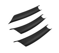WEFOLCC for X5 X6 E70 E71 2006-2013 LHD RHD Beige Black Carbon 3 Pcs Fiber Internal Door Handle Cover Protective Cover (Black RHD)