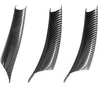 WEFOLCC for X5 X6 E70 E71 2006-2013 LHD RHD Beige Black Carbon 3 Pcs Fiber Internal Door Handle Cover Protective Cover (Carbon RH)