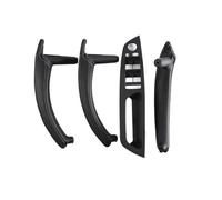 WEFOLCC for X5 X6 E70 E71 E72 7PCS 2007-2013 RHD Interior Parts Car Leather Door Inner Handle Cover Glass Lifter Switch Panel (RHD Black 7PCS)