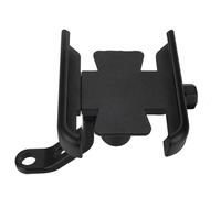 WEFOLCC For Y&amaha FJR1300 2004-2017 2016 2015 2014 2013 FJR 1300 A Motorcycle Aluminum Handlebar Mobile Phone Holder GPS Stand Bracket Navigation Bracket(Mirror type Black)