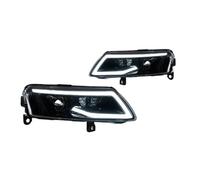 WEFOLCC Head Lamp For A6 C6 A6L 2004-2011 LED Headlight Headlights DRL Turn Signal High Beam Angel Eye Projector Lens(RHD)