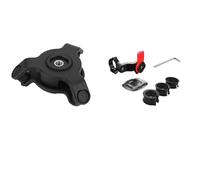 WEFOLCC Motorcycle Bike Phone Holder Anti Slip Absorber Phone Holder Stand 360° Rotatable Anti-Shock Handlebar Phone Security Brackets Navigation Bracket(A Red Set)