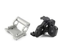 WEFOLCC Motorcycle CNC Aluminum GPS Phone Holder Stand Navigation Black Extension Bracket 12mm/22mm For CFMOTO 450MT 450 MT 450 2024 Navigation Bracket(Silver 22MM 1Set)