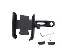 WEFOLCC Motorcycle Mobile Phone Holder GPS Navigator Mirror Handlebar Bracket Accessories For Suzuki Burgman AN125 AN200 AN400 AN650 Motorcycle Navigation Bracket(Mirror type Black)