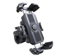 WEFOLCC Motorcycle Phone Holder Anti Vibration Bike Bicycle Handlebar Phone Mount One-Hand Operation 360° View For 4.7-7'' Phone Navigation Bracket
