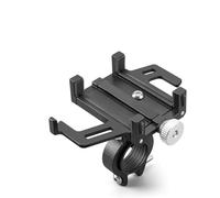 WEFOLCC Phone Holder Motorcycle Electric Bicycle Smartphone CNC Aluminum Alloy Bracket Five Claws Mechanical Bike Phone Holder Navigation Bracket(Black)