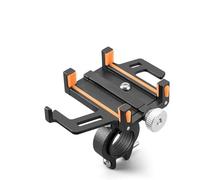 WEFOLCC Phone Holder Motorcycle Electric Bicycle Smartphone CNC Aluminum Alloy Bracket Five Claws Mechanical Bike Phone Holder Navigation Bracket(Gold)